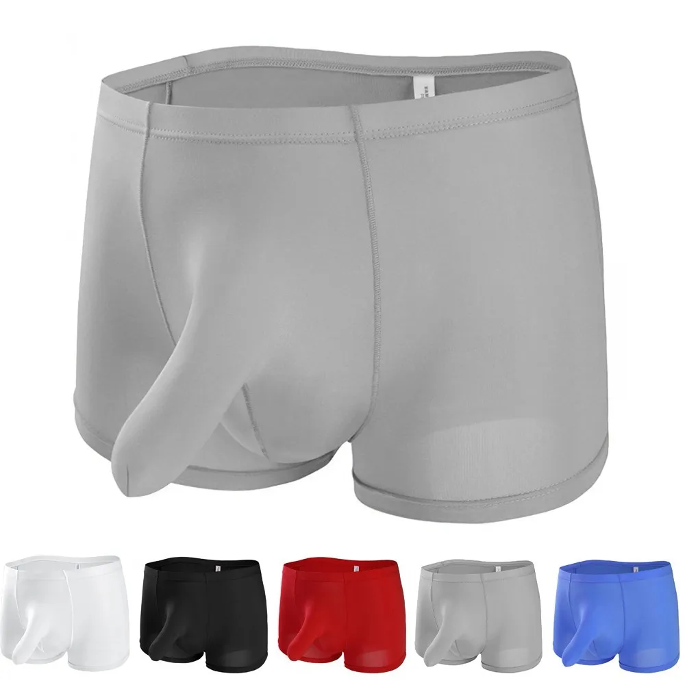 Mens Boxers Ice Silk Underwear 3D Crotch Boxer Elephant Nose Shorts Pouch Swimwear Trunks Lingerie Thin Men's Swim Shorts
Mens Boxers Ice Silk Underwear 3D Crotch Boxer Elephant Nose Shorts Pouch Swimwear Trunks Lingerie Thin Men's Swim Shorts