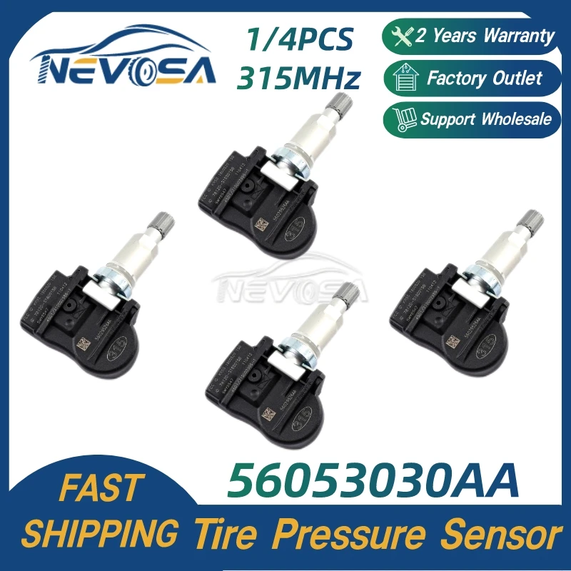 Nevosa 56053030AA 56053030AB 56053030AC TPMS Sensor For Chrysler Sebring Dodge Avenger Jeep Compass Mitsubishi Lancer Suzuki
Nevosa 56053030AA 56053030AB 56053030AC TPMS Sensor For Chrysler Sebring Dodge Avenger Jeep Compass Mitsubishi Lancer Suzuki