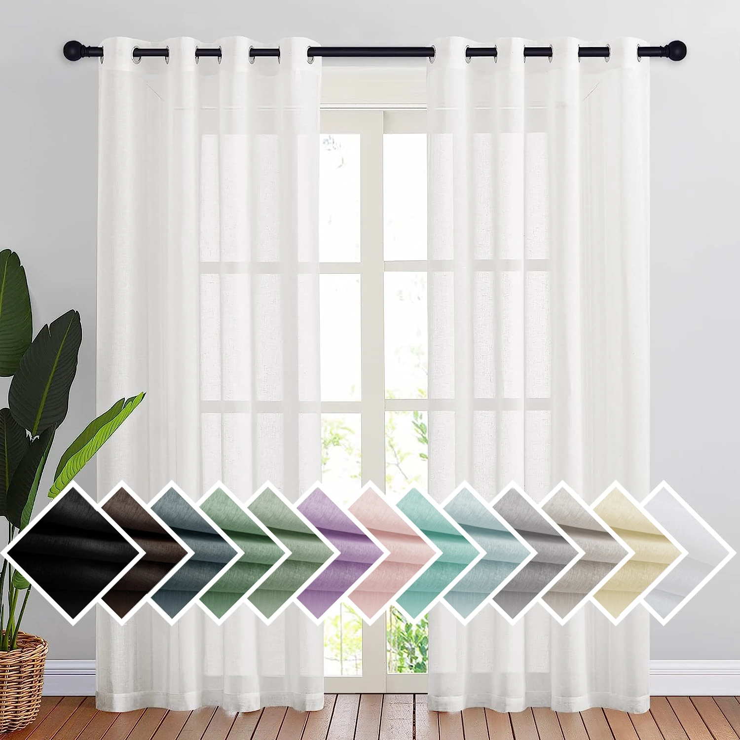 LZ 1PC Sheer Curtains Solid White Sheer Window Curtains for Living Room Bedroom Tulle Decoration Window
LZ 1PC Sheer Curtains Solid White Sheer Window Curtains for Living Room Bedroom Tulle Decoration Window