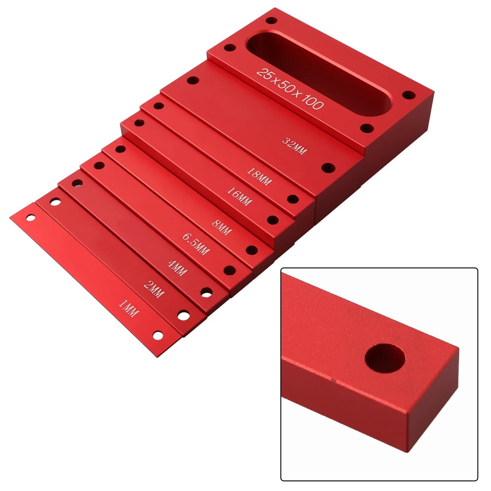 9PCS Metric Setup Blocks Height Gauge Aluminum Setup Bars For Router Table Saw 1mm-32mm 25x50x100mm Measuring Tool
9PCS Metric Setup Blocks Height Gauge Aluminum Setup Bars For Router Table Saw 1mm-32mm 25x50x100mm Measuring Tool