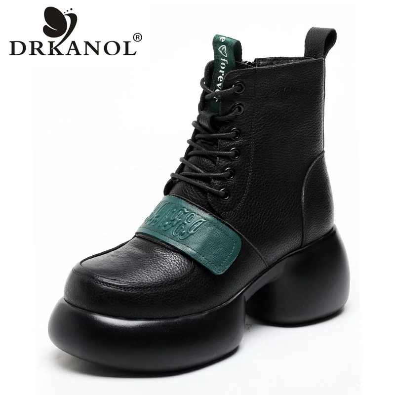 DRKANOL Women Chunky Platform Boots Luxury Design Mixed Colors Genuine Leather Thick High Heel Ankle Boots Women Handmade Retro
DRKANOL Women Chunky Platform Boots Luxury Design Mixed Colors Genuine Leather Thick High Heel Ankle Boots Women Handmade Retro