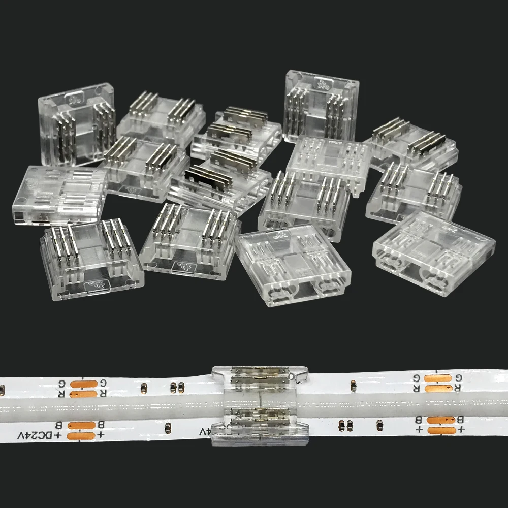 10mm 12mm COB LED Strip Solderless Connector For 4Pin 5Pin 6Pin RGB Flexible FCOB Tape Lights Fast Connect Fixed Clamp Clips
10mm 12mm COB LED Strip Solderless Connector For 4Pin 5Pin 6Pin RGB Flexible FCOB Tape Lights Fast Connect Fixed Clamp Clips