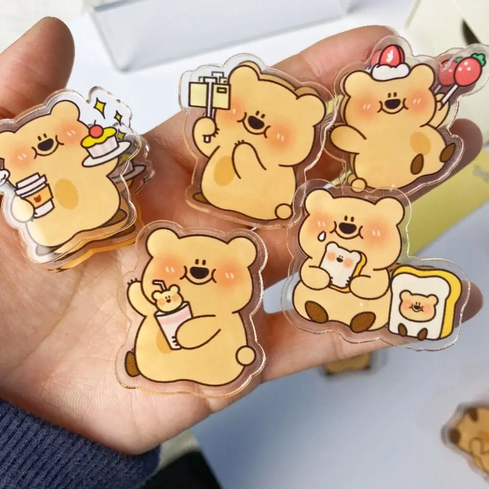 

Cartoon Bear Double sided Cartoon Glossy Oil Relief Seal Clip Cartoon Cute Mixed Wholesale Pp Note Clip