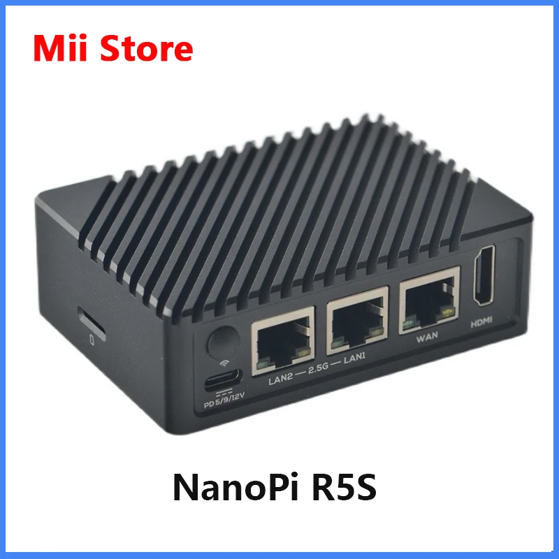 

New Nanopi R5S Router RK3568 development board OpenWRT A55 HDMI2.0 2.5G Gigabit network port Mini Router