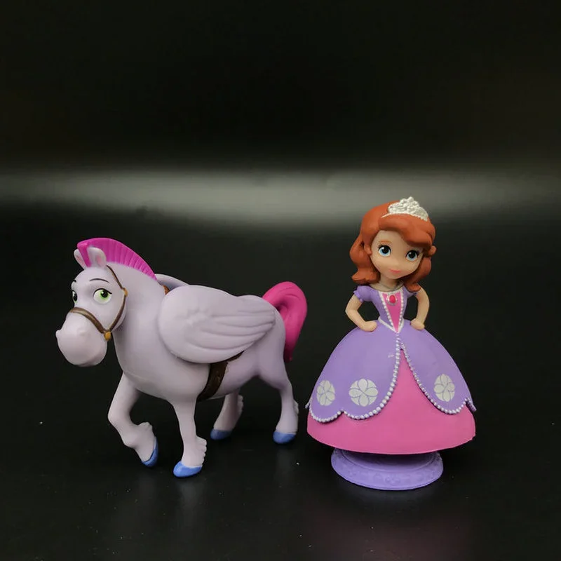 

Принцесса Серия версия Q мини София принцесса Пегас изысканные аксессуары для торта Автомобильные украшения ПВХ Модель игрушка