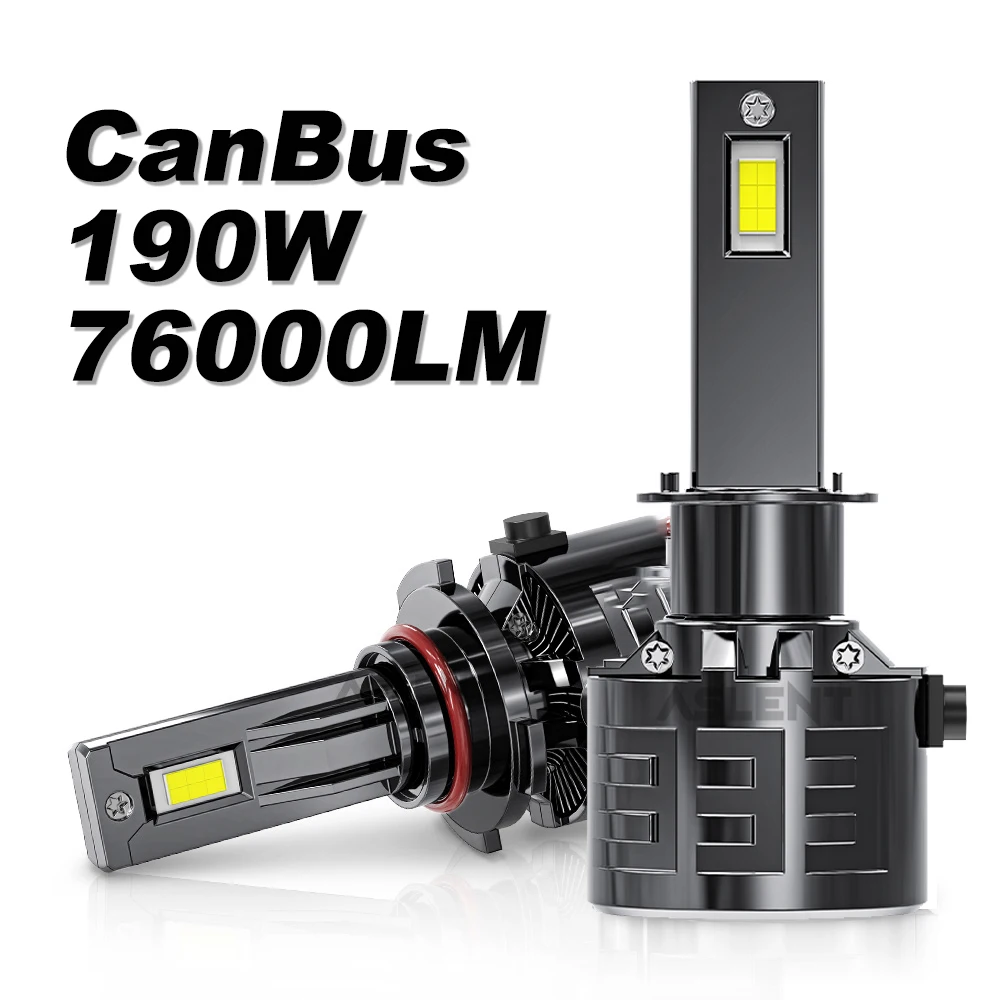 ASLENT 76000LM H1 H3 H7 H4 H11 LED Headlight 190W High Power H8 HB4 HB3 9005 9006 Turbo Lamp 6000K White Car Lights For Lenses
ASLENT 76000LM H1 H3 H7 H4 H11 LED Headlight 190W High Power H8 HB4 HB3 9005 9006 Turbo Lamp 6000K White Car Lights For Lenses