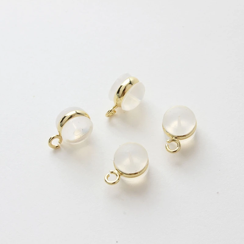 10PCS Silicone Gold Circle with Hanging Hole Ear Plug DIY Earring Back Material Accessories
10PCS Silicone Gold Circle with Hanging Hole Ear Plug DIY Earring Back Material Accessories