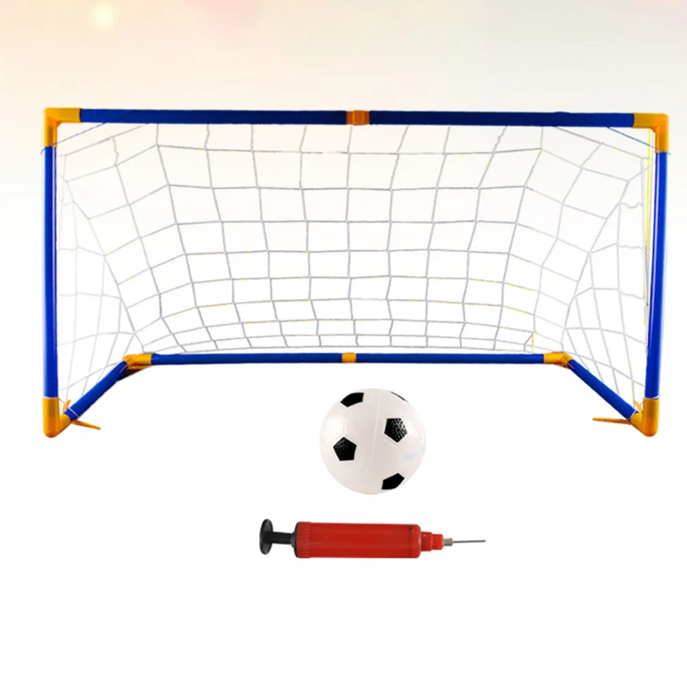 

Portable Soccer Goal Nets Post Set Portable Fold- Football Goal Set with Balls Pump for Indoor Outdoor Sports Training