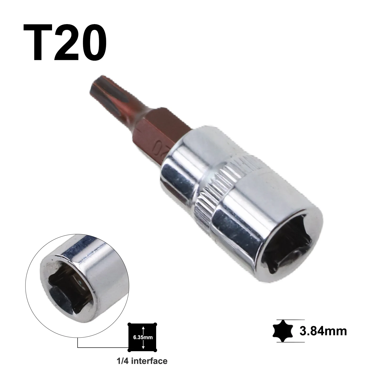 Socket Wrenches Screwdriver Bit 5pcs 1/4 Inch Drive Socket Head Hex Shank T15 T20 T25 T30 T40 Workshop Equipment
Socket Wrenches Screwdriver Bit 5pcs 1/4 Inch Drive Socket Head Hex Shank T15 T20 T25 T30 T40 Workshop Equipment