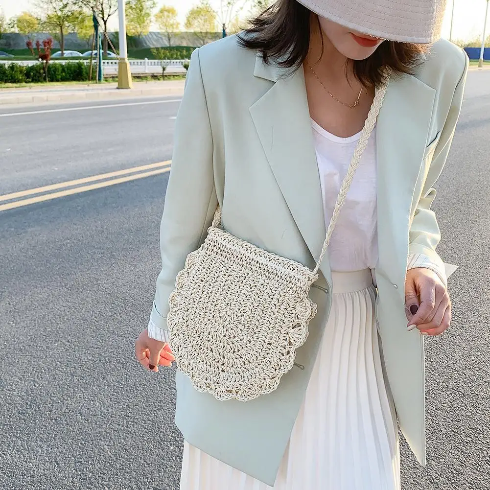 Vintage Straw Rope Beach Crossbody - Small Handmade Bohemian Pouch 4 S8966ca116b1745768f70c2ff2b6bba4a9