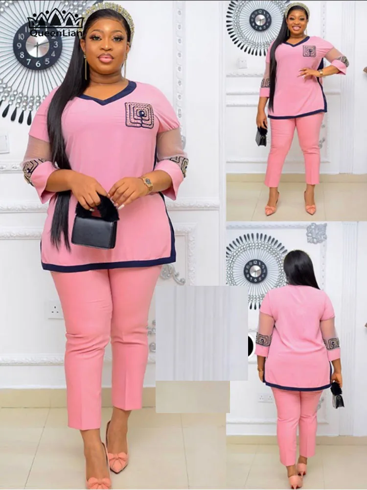 African New Suit 4 Colors Sleeve Advanced Embroidery Diamond High Quality Top With Pants For Woman(TZ18)
African New Suit 4 Colors Sleeve Advanced Embroidery Diamond High Quality Top With Pants For Woman(TZ18)