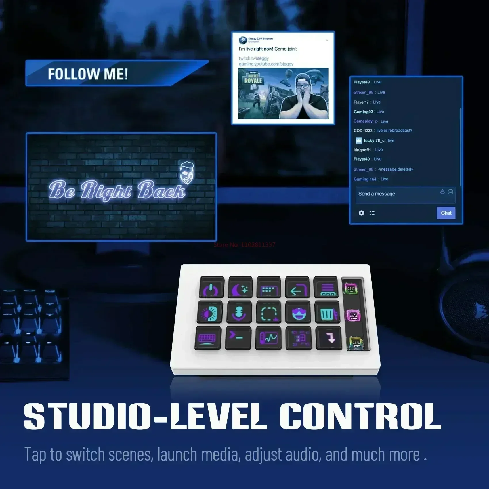 Visual Stream Deck Keyboard Lcd Button 15 Keys Live Content Creation Controller Custom Button For Windows/macos/android/ios Gift 19 Visual Stream Deck Keyboard Lcd Button 15 Keys Live Content Creation Controller Custom Button For Windows/macos/android/ios Gift 13