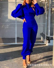 2021 Autumn Women's Two-piece Set Fashion Solid Color High Neck Bubble Long Sleeve Tops High Waist Casual Trouser Pants Suits 
2021 Autumn Women's Two-piece Set Fashion Solid Color High Neck Bubble Long Sleeve Tops High Waist Casual Trouser Pants Suits