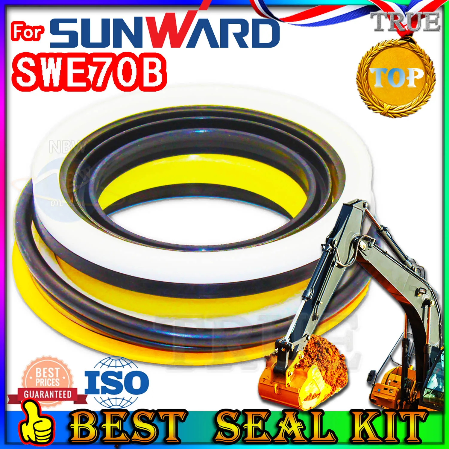 

For Sunward SWE70B Oil Seal Repair Kit Boom Arm Bucket Excavator Hydraulic Cylinder Pilot Regulator Injector Foot PPC Loader