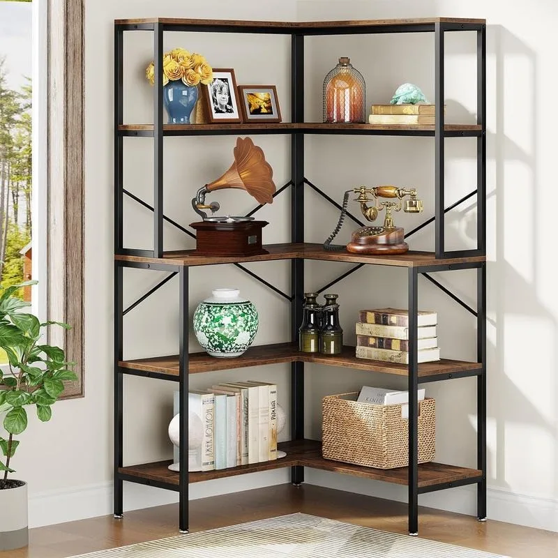 Tribesigns L Shaped Bookshelf, 5 Tiers Corner Bookcase, 67" Tall Open Wood Storage Shelves Bookcase
Tribesigns L Shaped Bookshelf, 5 Tiers Corner Bookcase, 67" Tall Open Wood Storage Shelves Bookcase