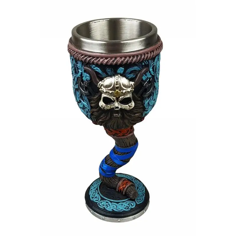 

Stainless Steel Goblet Gothic Resin Skeleton Goblet Retro Design Drinking Accessory For Cafes Bars Home And Other Places