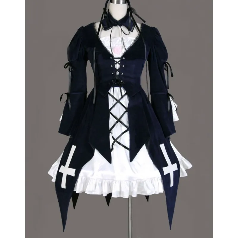 

Mercury Lampe Cosplay Anime Rozen Maiden Cosplay Costume Suigintou Mercury Lampe Cosplay Costumes Velvet Dress Full set