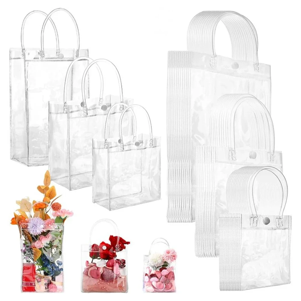 5PCS Transparent Tote Bag Reusable PVC Tote Bag With Clear Handle Shopping Bag Home Storage Organization Gift Wrap Storage
5PCS Transparent Tote Bag Reusable PVC Tote Bag With Clear Handle Shopping Bag Home Storage Organization Gift Wrap Storage