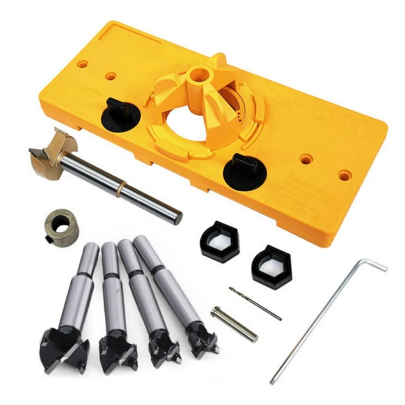 Hinge Drilling Jig 15-35mm Hole Opener Puncher Locator Boring Hole Drill Guide Cutter Door for Cabinet Door Installation
Hinge Drilling Jig 15-35mm Hole Opener Puncher Locator Boring Hole Drill Guide Cutter Door for Cabinet Door Installation