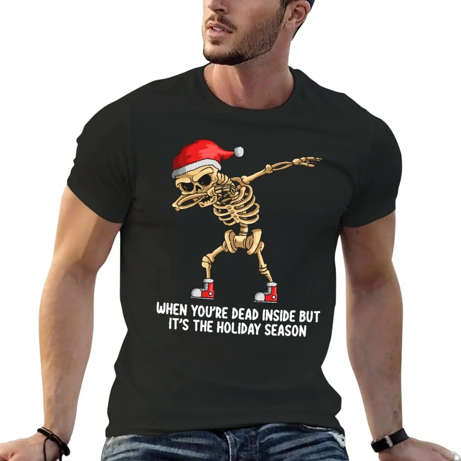 

Ugly Holiday Sweaters - when you're dead inside, Santa Claus Christmas 2021 Tree Reindeer Funny Snowman Merry E T-Shirt