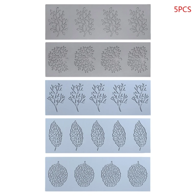 Y1UB 5pcs/set Coral Leaf Lace Mat Cake Mold Sugar Craft Silicone Pad Fondant Mould Decorating Tools Baking Accessories
Y1UB 5pcs/set Coral Leaf Lace Mat Cake Mold Sugar Craft Silicone Pad Fondant Mould Decorating Tools Baking Accessories