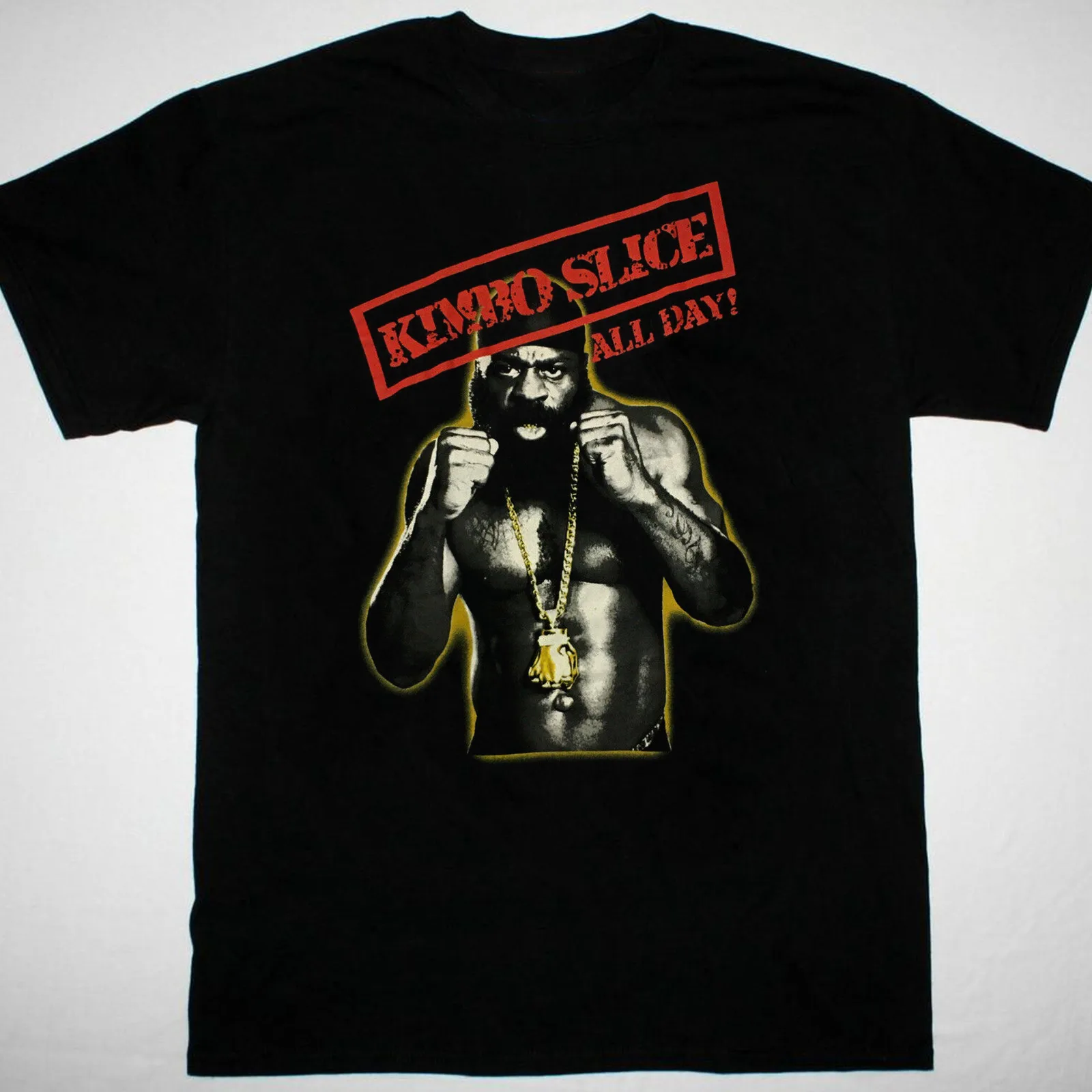 Мужские боксеры Kimbo Slice на весь день, черная футболка с коротким рукавом, все размеры 1F534 
Мужские боксеры Kimbo Slice на весь день, черная футболка с коротким рукавом, все размеры 1F534