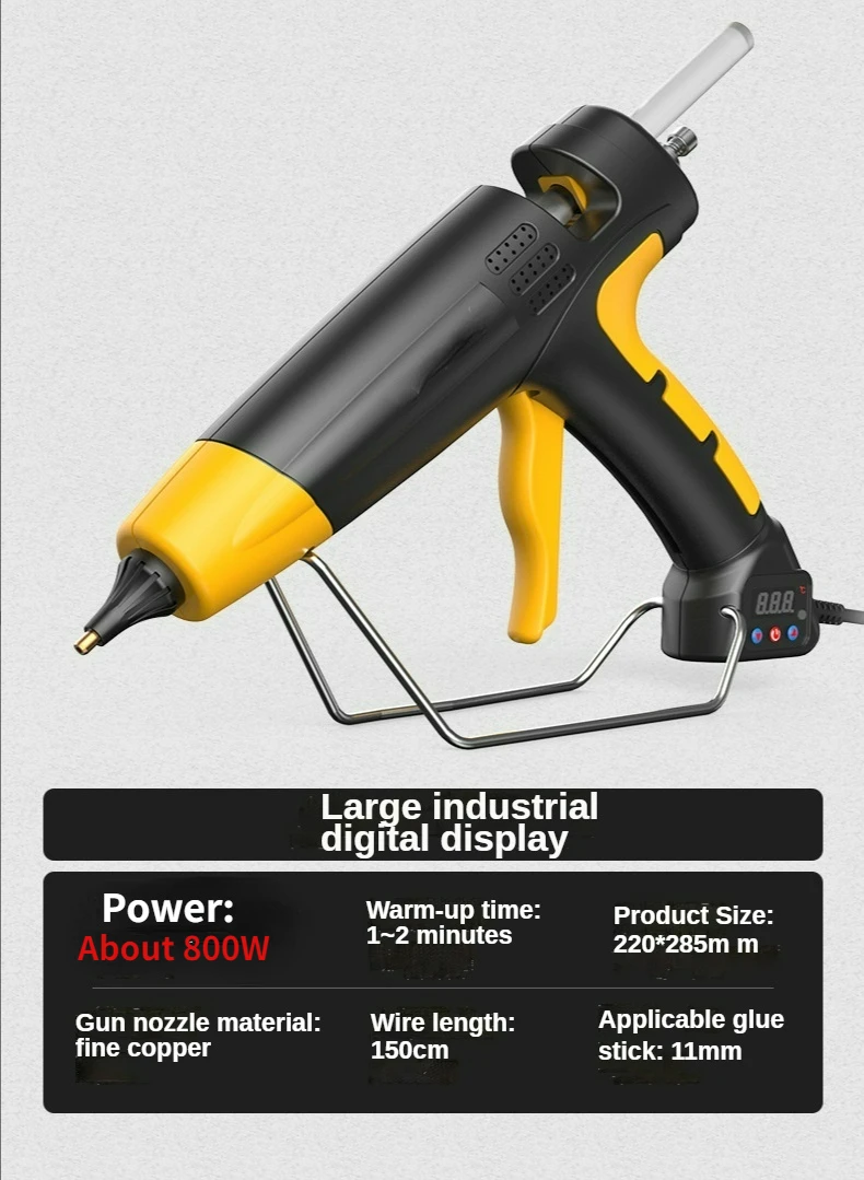 Generic 300W/800W Professional Hot Melt Glue Gun Digital Adjustable