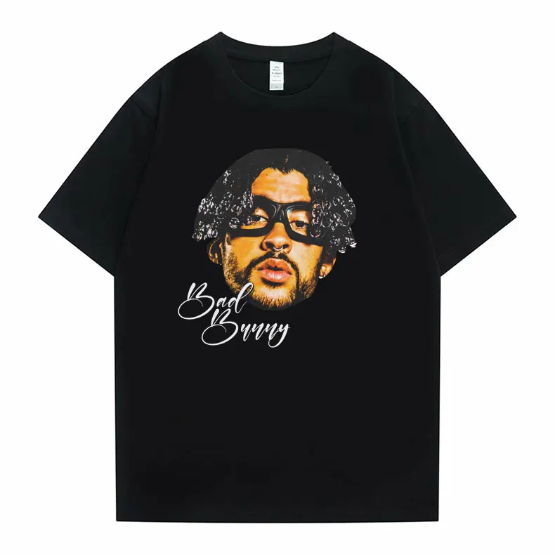 Rapper Bad Bunny Hip Hop Oversized Vintage T-shirt Men Fashion Casual Pure Cotton Tshirt Male Streetwear Men's Tops Short Sleeve
Rapper Bad Bunny Hip Hop Oversized Vintage T-shirt Men Fashion Casual Pure Cotton Tshirt Male Streetwear Men's Tops Short Sleeve