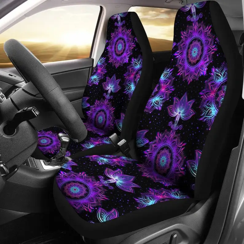 Purple Pink Lotus Mandalas Black Car Seat Covers Pair, 2 Front Seat Covers, Car Seat Protector, Car Accessories
Purple Pink Lotus Mandalas Black Car Seat Covers Pair, 2 Front Seat Covers, Car Seat Protector, Car Accessories
