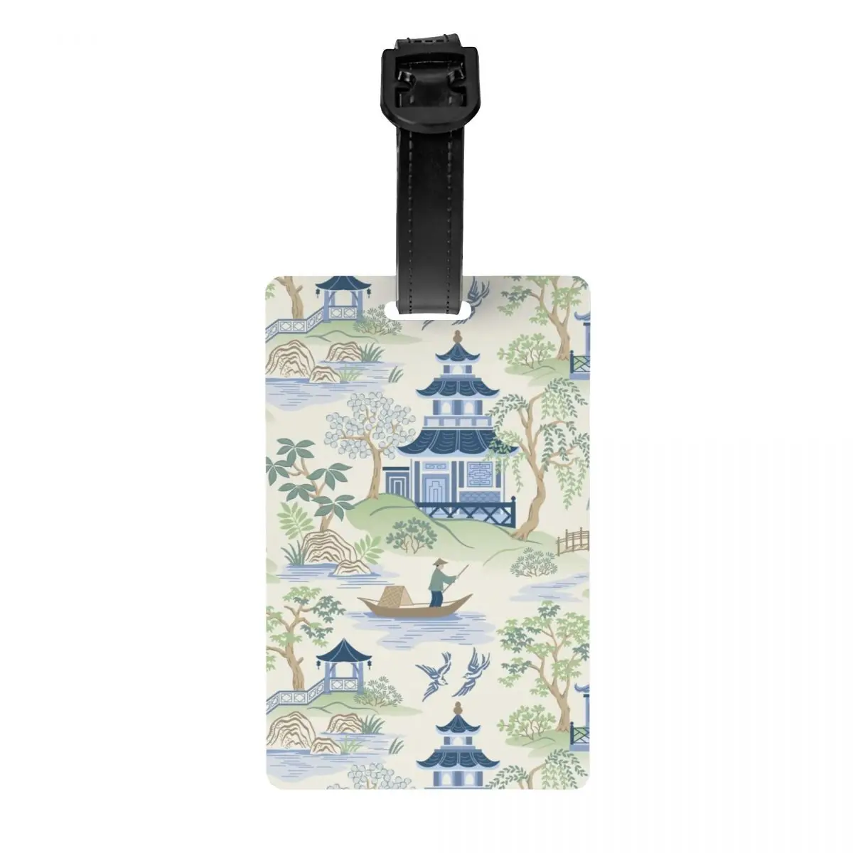 Custom Vintage Chinoiserie Willow Pagoda Luggage Tag Oriental Style Landscape Suitcase Baggage Privacy Cover ID Label
Custom Vintage Chinoiserie Willow Pagoda Luggage Tag Oriental Style Landscape Suitcase Baggage Privacy Cover ID Label