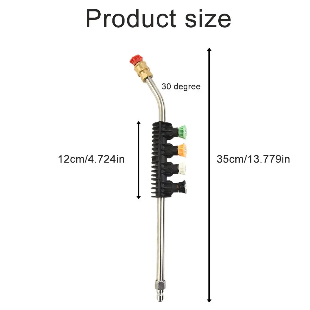 Extension Wand Pressure Washer Quick Release Extension Bar With Nozzle Holder Wood Crevices .30 Degree Curved Bar
Extension Wand Pressure Washer Quick Release Extension Bar With Nozzle Holder Wood Crevices .30 Degree Curved Bar