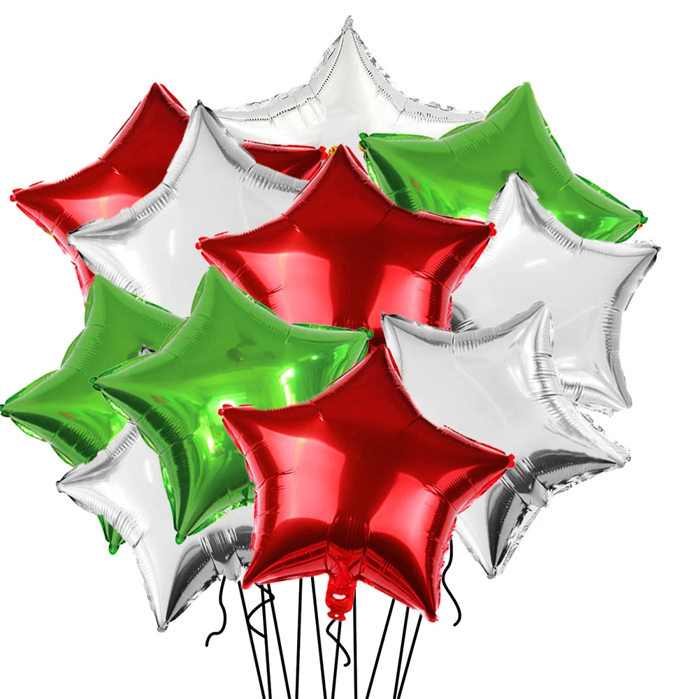 15 Pcs Star Balloons 18 Inch Red Silver Green Mylar Helium Foil Metallic Balloon Baby Shower Wedding Christmas Party Supplies
15 Pcs Star Balloons 18 Inch Red Silver Green Mylar Helium Foil Metallic Balloon Baby Shower Wedding Christmas Party Supplies