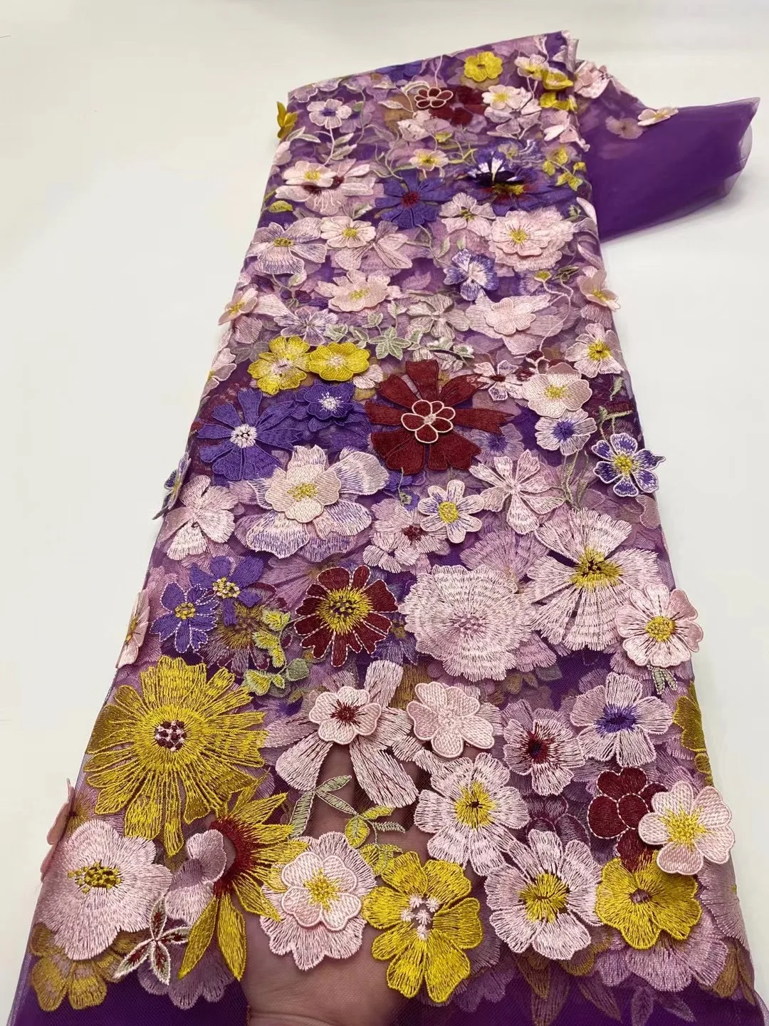 Latest African Lace Fabric Multicolor 5 Yards Nigerian French 3D Flower Tulle Lace Fabric For Nigeria Wedding Party Dress Cloth
Latest African Lace Fabric Multicolor 5 Yards Nigerian French 3D Flower Tulle Lace Fabric For Nigeria Wedding Party Dress Cloth