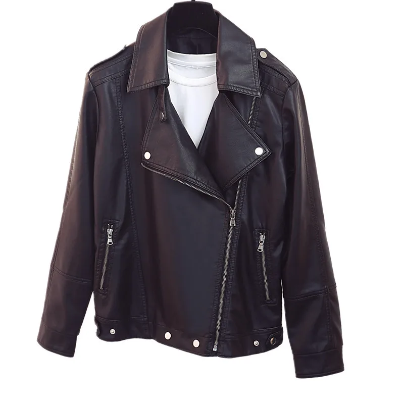 Autumn 2023 Women's Leather Lapel Medium Long Slim Motorcycle Jacket PU Leather Coat Black Asymmetric Zip Leather Jackets
Autumn 2023 Women's Leather Lapel Medium Long Slim Motorcycle Jacket PU Leather Coat Black Asymmetric Zip Leather Jackets