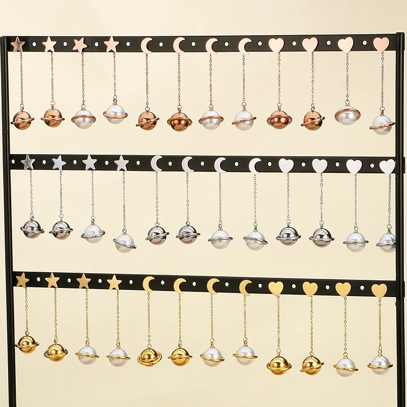 Elegant Heart Star Moon Shell Beads Dangle Women's Earrings Gold Silver Rose Gold Color Stainless Steel Stud Ear Luxury Jewelry
Elegant Heart Star Moon Shell Beads Dangle Women's Earrings Gold Silver Rose Gold Color Stainless Steel Stud Ear Luxury Jewelry