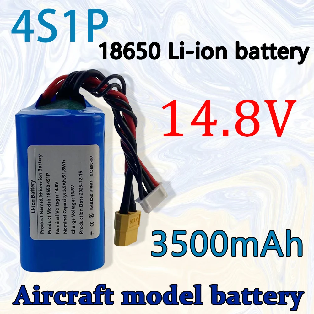 18650 4S1P 14.8V 3.5Ah High Capacity UAV Rechargeable Li-ion Battery for Various RC Airplane Quadrotor XH2.54-5P XT60
18650 4S1P 14.8V 3.5Ah High Capacity UAV Rechargeable Li-ion Battery for Various RC Airplane Quadrotor XH2.54-5P XT60