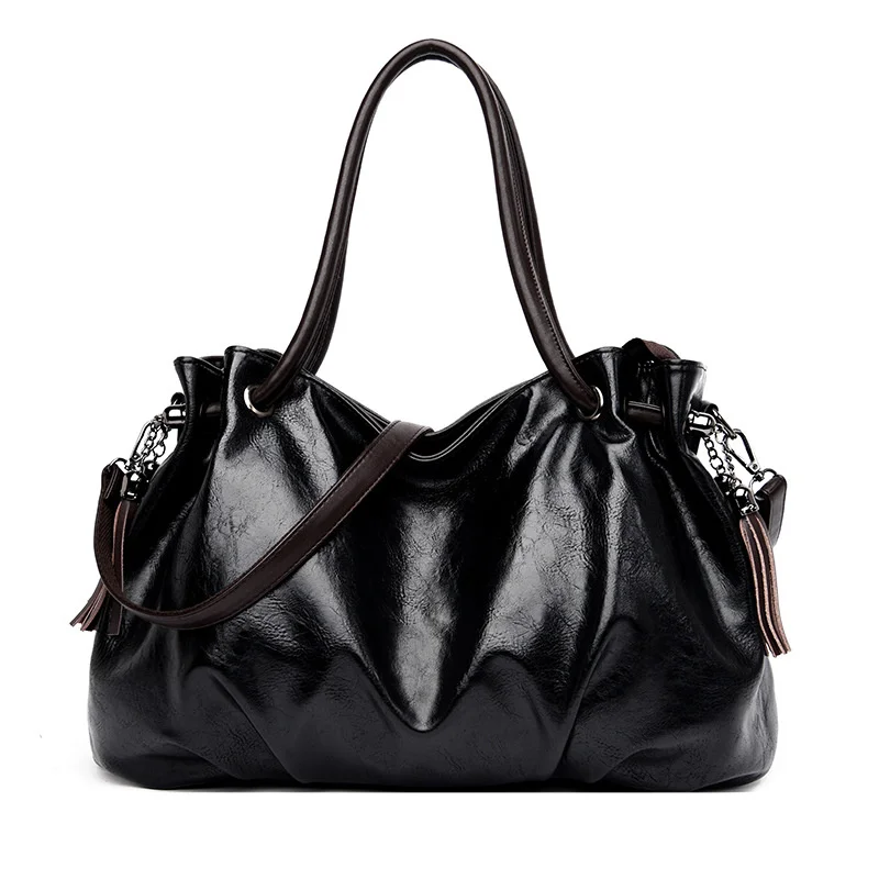 

Vintage Boston Rivet Genuine Leather Luxury Handbags Women Messenger Bags Designer Shoulder Bag Female Tote Bolsos Mujer C1221