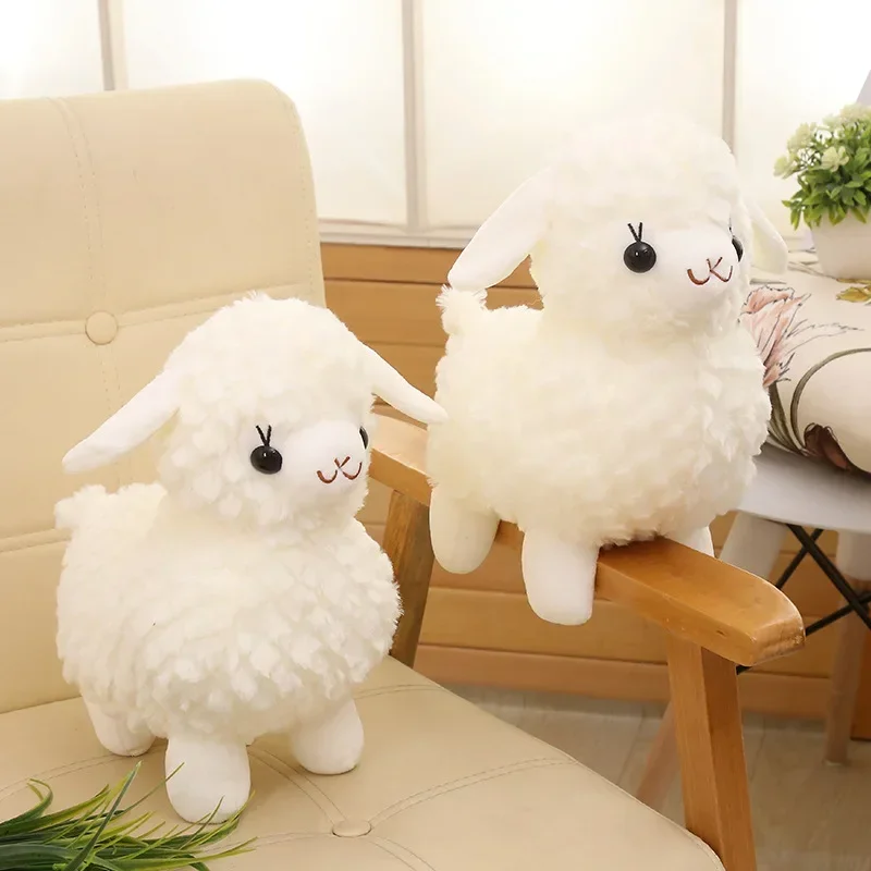 

33cm Plush Toys White Sheep Lamb Cute Kawaii Animal Doll Girl Stuffed Soft Doll Cushion Sofa Pillow Kids Christmas Birthday Gift