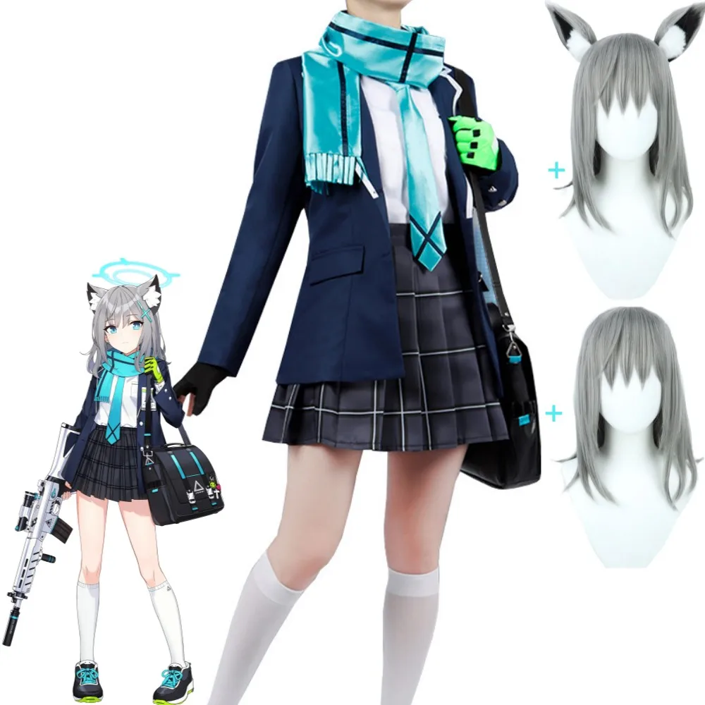 Game Sunaookami Sunaokami Shiroko Blue Archive Project MX Cosplay Costume Wig Ears Anime Abydos High School JK Uniform Halloween
Game Sunaookami Sunaokami Shiroko Blue Archive Project MX Cosplay Costume Wig Ears Anime Abydos High School JK Uniform Halloween