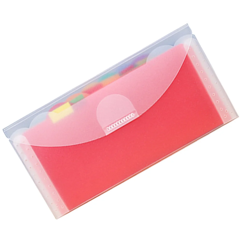 

Accordion File Manager Bill Storage Bag Mini 7-grid Rainbow Folder Frosted Pp Multi-layer Paper Organizer Receipt Holder