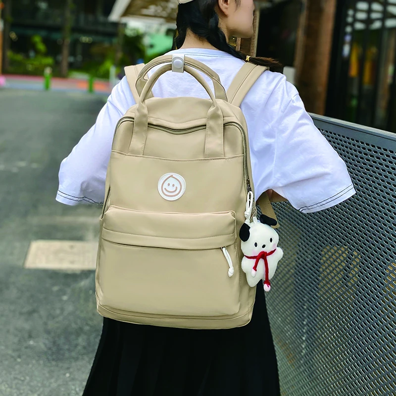 Large Capacity Nylon Backpacks for Teenagers Girls School Bag High Quality Travel Rucksack Solid Color Ladies Student Bookbag
Large Capacity Nylon Backpacks for Teenagers Girls School Bag High Quality Travel Rucksack Solid Color Ladies Student Bookbag