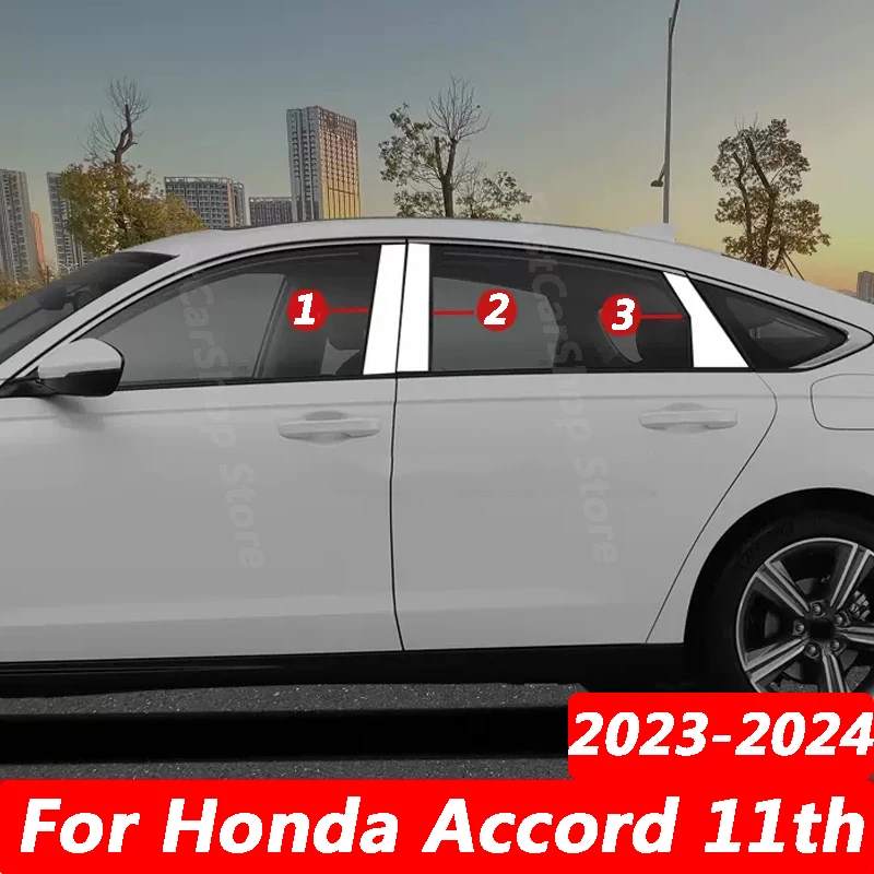 For Honda Accord 11th Gen 2023 2024 Car Stainless Steel Door Window Middle Column Trim Protection Chrome Strip Accessories
For Honda Accord 11th Gen 2023 2024 Car Stainless Steel Door Window Middle Column Trim Protection Chrome Strip Accessories