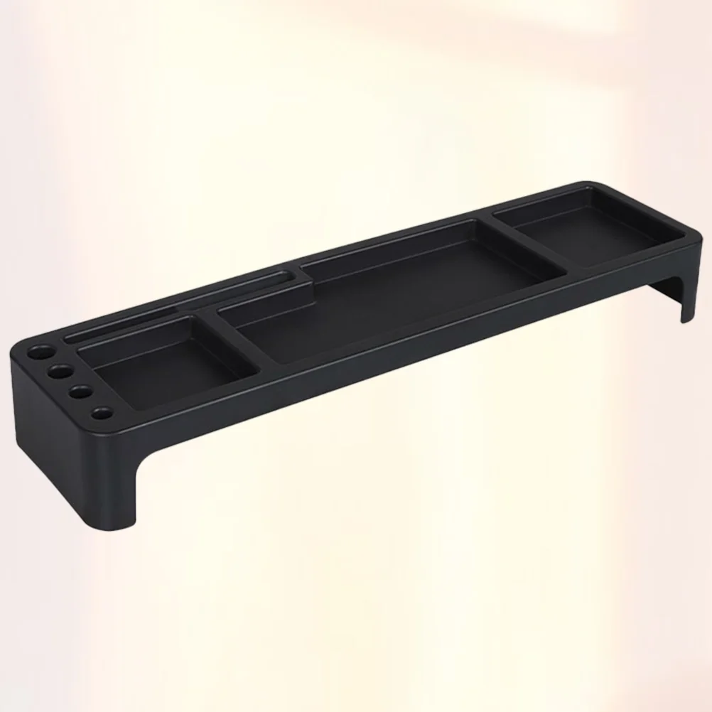 

Keyboard Shelf Multifunctional Many Lattices Commodity Shelf Supporting Shelf for Home (Black)