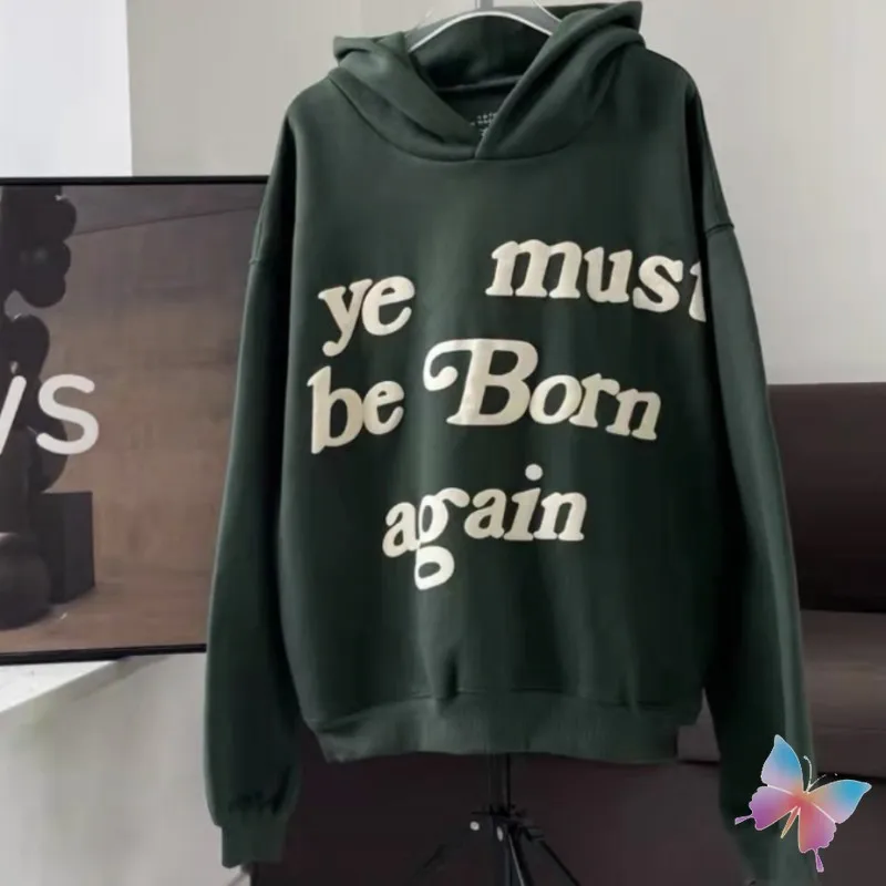 Oversized High Street Ye Must Be Born Again Hoodies Green Foam Letter Kanye Hooedy Men Women CPFM Sweatshirt Fast Shipping
Oversized High Street Ye Must Be Born Again Hoodies Green Foam Letter Kanye Hooedy Men Women CPFM Sweatshirt Fast Shipping