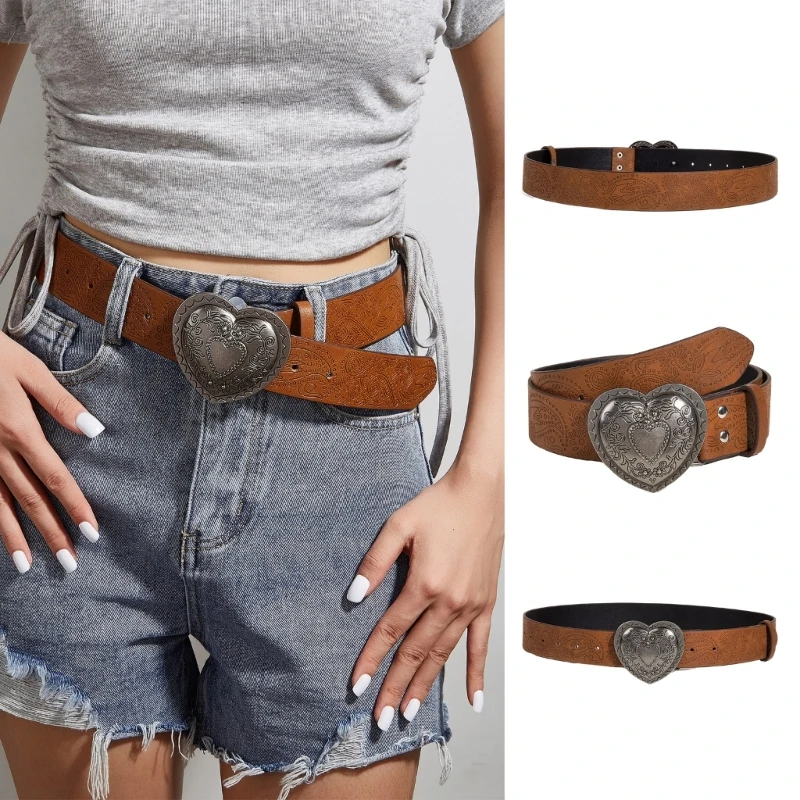 

Fashion Hot Girls Women Waist Slimming Belt with Carved Heart Buckle Waistband