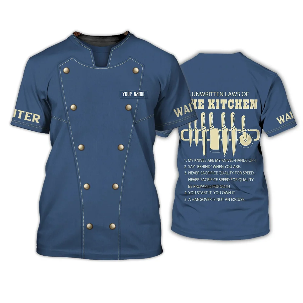 Chef UniformT Shirt For Men Fashion 3D Print Harajuku Oversized Tees Leisure O-neck Women's Short Sleeve Cosplay Costumes Tops
Chef UniformT Shirt For Men Fashion 3D Print Harajuku Oversized Tees Leisure O-neck Women's Short Sleeve Cosplay Costumes Tops