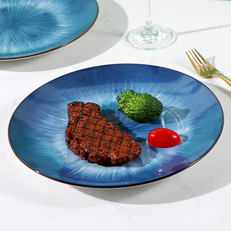 10 Inch Ceramic Plate Fashionable Restaurant Steak Serving Tray Household Breakfast Fruit Trays Dishes Flat Plates Tableware
10 Inch Ceramic Plate Fashionable Restaurant Steak Serving Tray Household Breakfast Fruit Trays Dishes Flat Plates Tableware