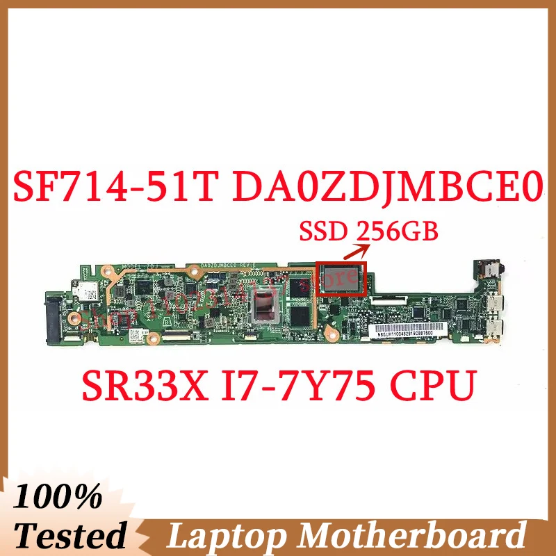 Материнская плата для ноутбука Acer SF714-51T DA0ZDJMBCE0 с SR33X I7-7Y7 5 CPU 8GB RAM SSD 256GB, материнская плата NBGUH11004, 100% протестирована хорошо
Материнская плата для ноутбука Acer SF714-51T DA0ZDJMBCE0 с SR33X I7-7Y7 5 CPU 8GB RAM SSD 256GB, материнская плата NBGUH11004, 100% протестирована хорошо