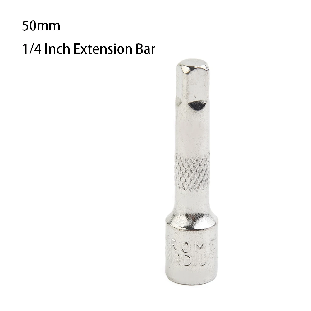 1/4 Inch Chromed Steel Extension Bar Ratchet Socket Wrench Adapter 50/75/100MM For Hand Repair Tools Accessories
1/4 Inch Chromed Steel Extension Bar Ratchet Socket Wrench Adapter 50/75/100MM For Hand Repair Tools Accessories