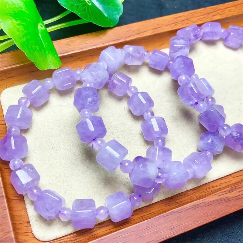 Natural Lavender Quartz Cube Bracelet Accessories Luxury JewelryChain Quartz Crystal Stone Bangle For Women Gift 1pcs
Natural Lavender Quartz Cube Bracelet Accessories Luxury JewelryChain Quartz Crystal Stone Bangle For Women Gift 1pcs